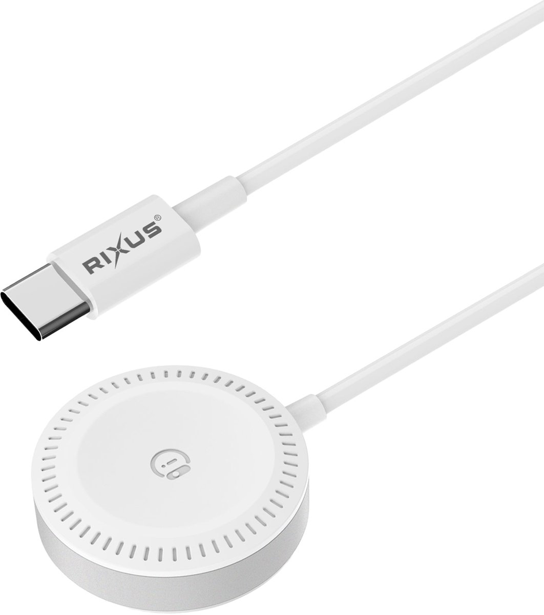 Rixus RXWC05 USB-C Charger For Apple Watch And Samsung Galaxy Watch 1.2m White