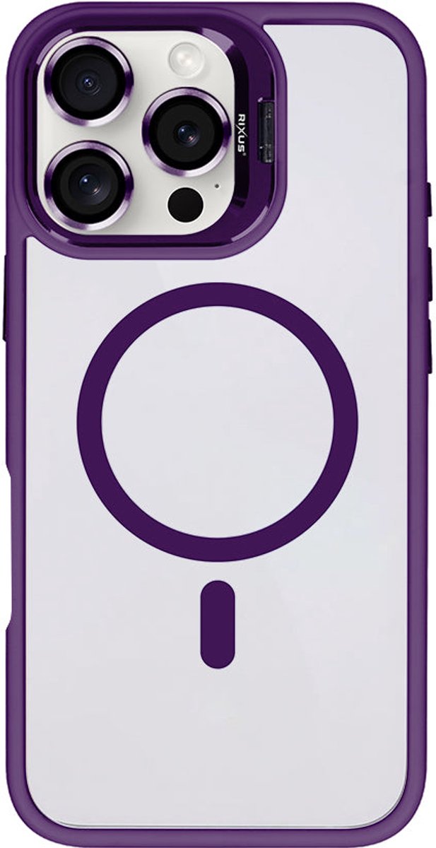 Rixus Classic 03 Case With MagSafe For Apple iPhone 16 Pro Max Deep Purple