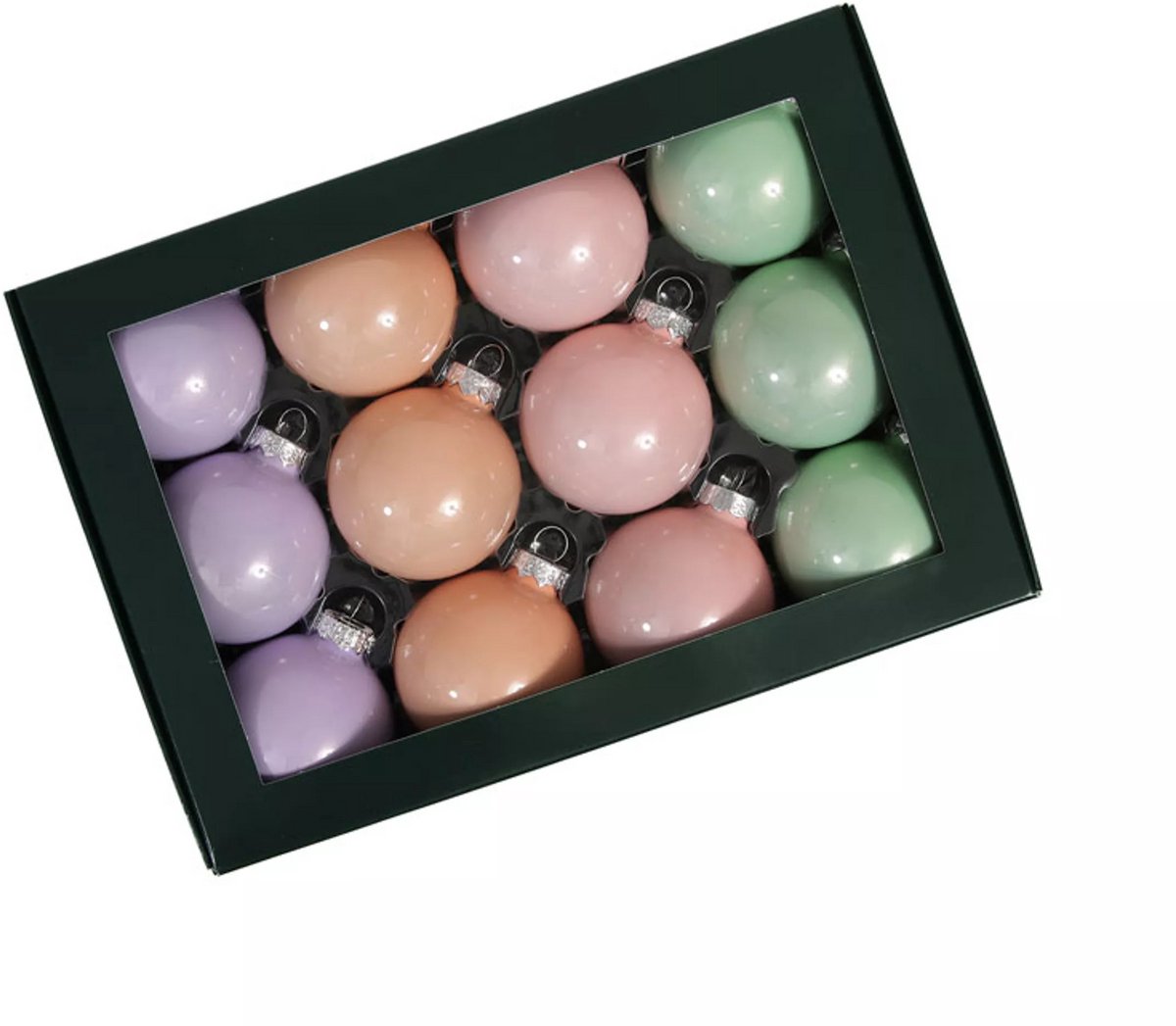 Kerstballen Glas | 12 Stuks | Glas | Pastel | Ø 57 mm