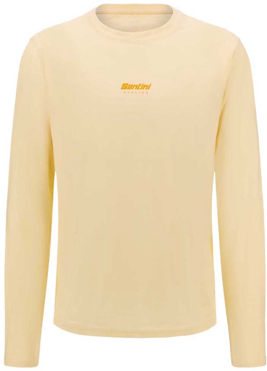 Santini T-shirt Met Lange Mouwen Creme