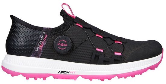 Skechers Go Golf Elite 5-slip in zwart-roze bol