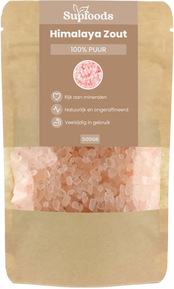 Himalaya Zout 100% Puur - 500gram - Ideaal als Natuurlijk Keukenzout, Ontspannend Badzout of Gezichtsscrub - Himalaya Zout Grof - Steenzout