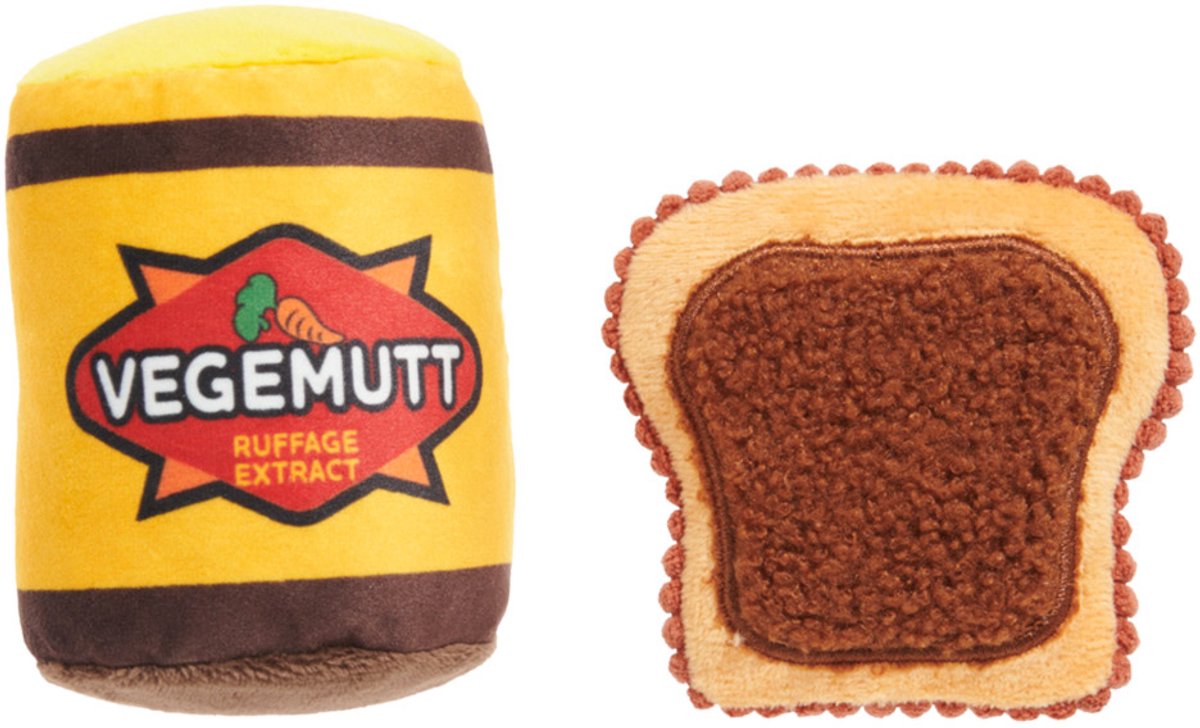 Bark vegemutt toast en spread pluche 22x17,5x8 cm tot 20 kg