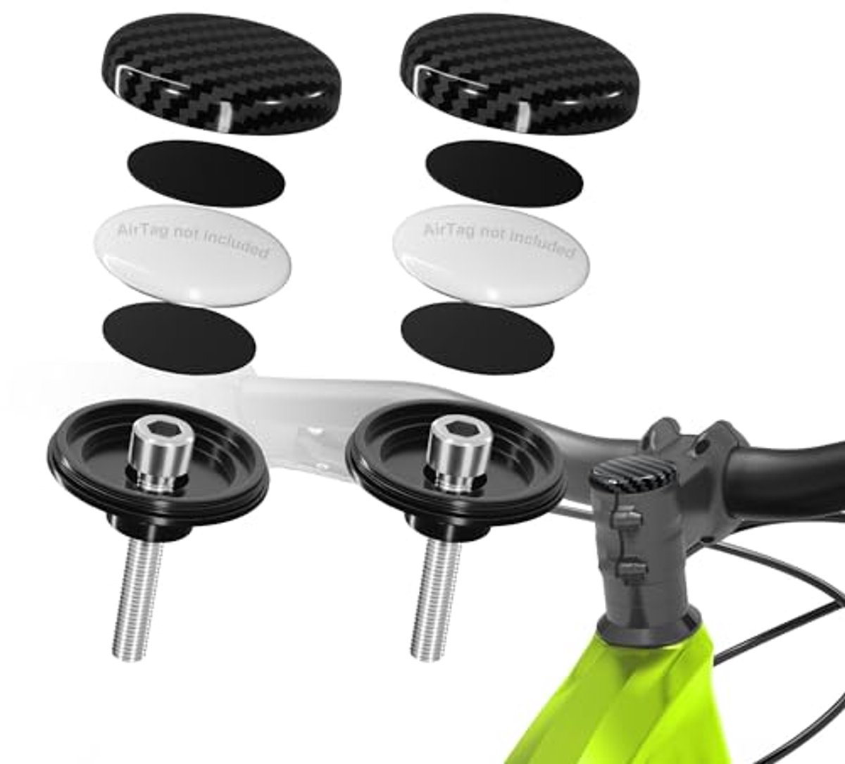 AirTag Fietshouder - 2 Pakjes Verborgen Kiste GPS Tracker Accessoires voor Fietsen