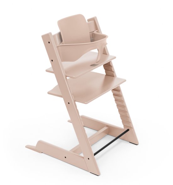 Stokke Tripp Trapp-kinderstoel, sereen roze - inclusief stoel + babyset2 voor kinderen van 6-36 maanden - verstelbaar, ergonomisch en gemakkelijk schoon te maken