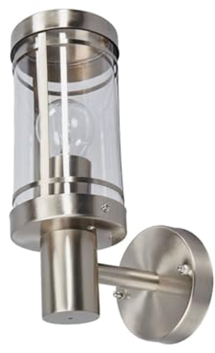 Cilindrische Buitenwandlamp van Roestvrij Staal in Aluminium