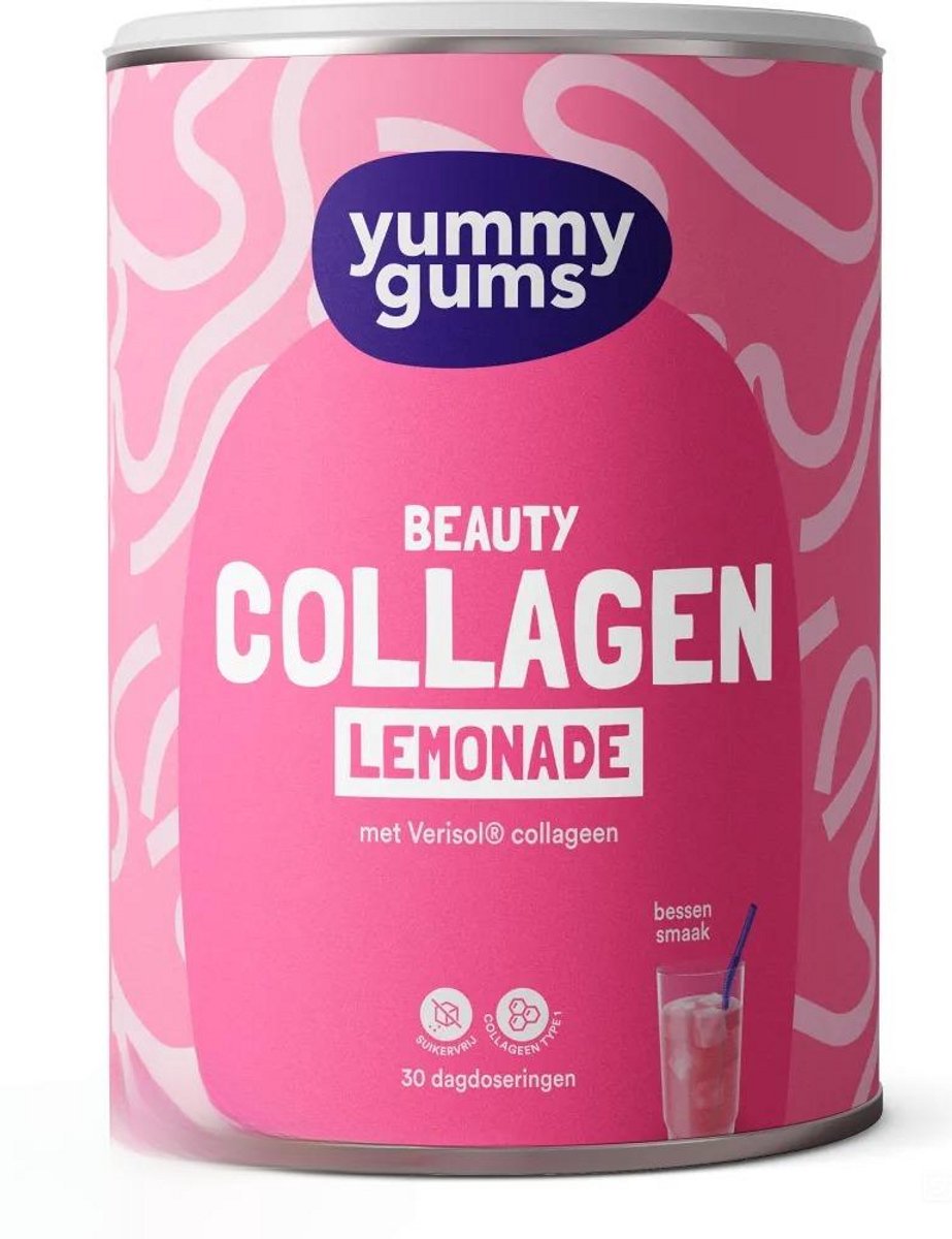 Yummygums - Collagen Lemonade - Suikervrij Collageen Poeder - Bosbes - 240g