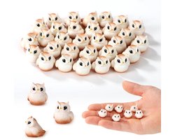 30pcs Mini Resin Owl Figurines, Small Resin Animals Miniature Owl Sculpture Ornaments for DIY Craft Garden Micro Landscape Flower Pots Home Decoration and Car Accessories