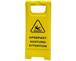 Ri-Traffic Klapbord waarschuwingsbord – Pas op glad 4-talig
