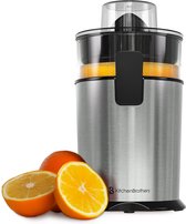 KitchenBrothers Citruspers - 0.5L - Handmatig - Sinaasappelpers en Citroenpers - Met Uitloop - RVS
