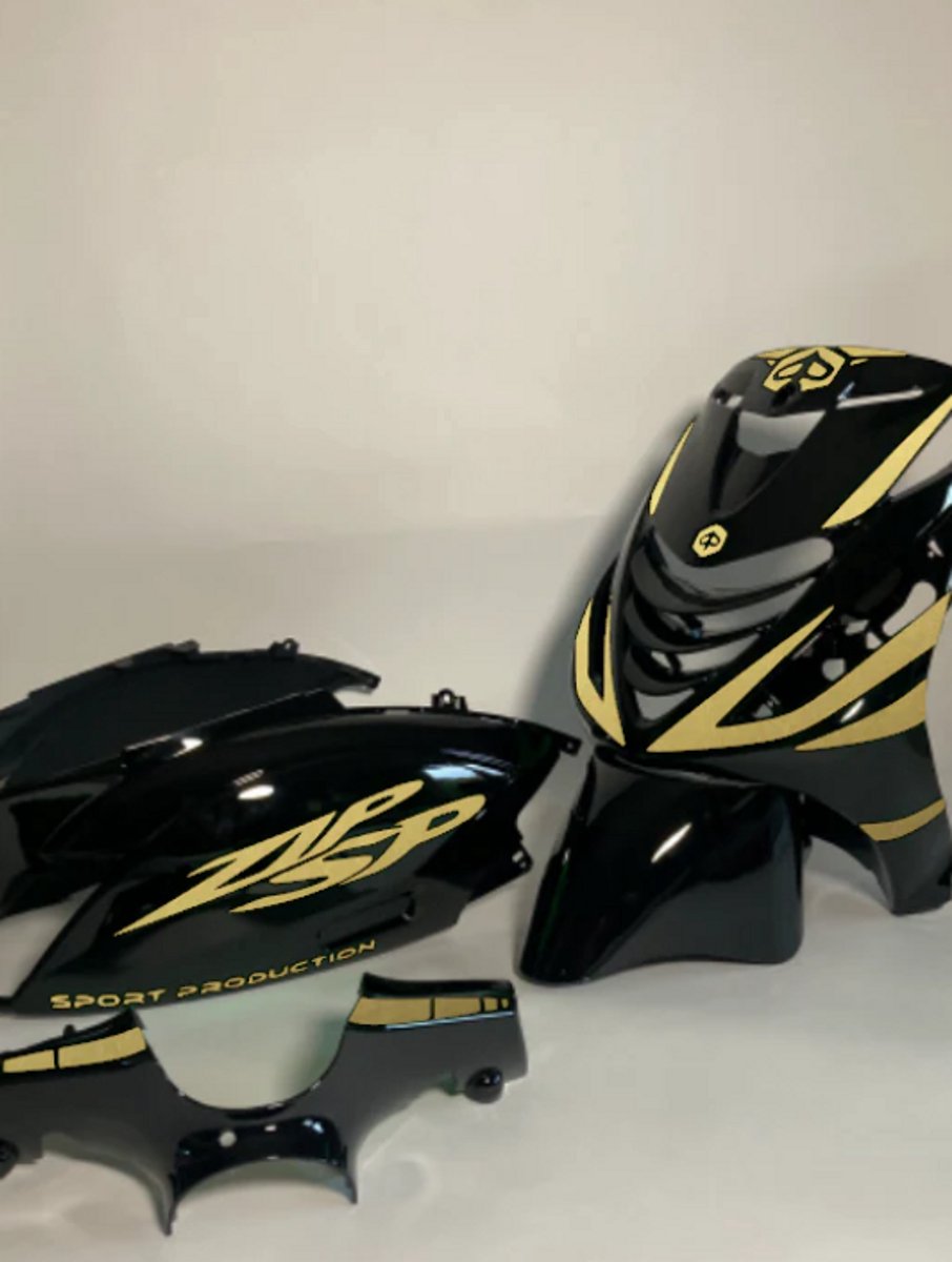 Piaggio Zip Stickerset - Sport Production - Goud