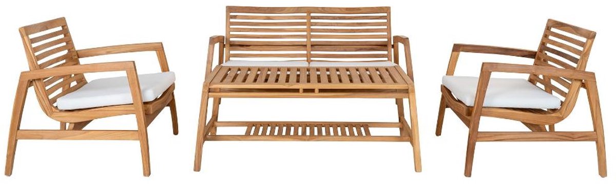 Sanna loungeset incl. kussens teak.