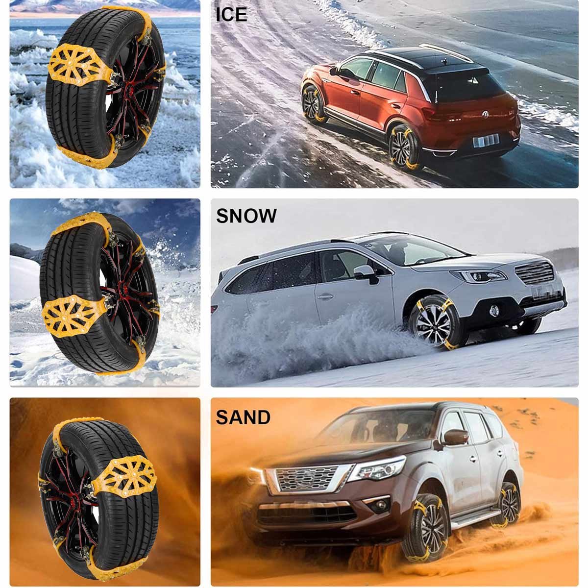 Universele auto sneeuwkettingen modder banden tractie mat wiel ketting antislip rollen auto winter weg omdraaien gereedschap anti slip grip tracks - kopen? | Korting tot 25