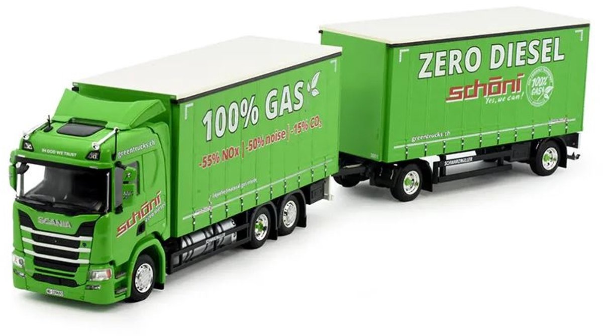 Scania Next Gen R-Serie + 2-axle Drawbar Trailer 'Schöni' - 1:50 - Tekno