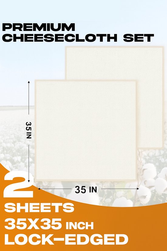 Étamine BOTC - mousseline douce - chiffon de passage - 100% lin - écru - micro mousseline - 95 x 90 cm - 2 pièces