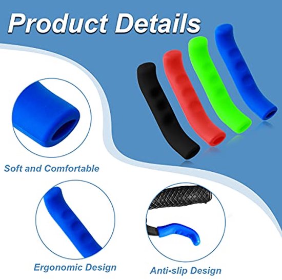 5 Paires Housses De Protection Pour Poignées De Frein Vélo - Silicone Antidérapant - Multicolore