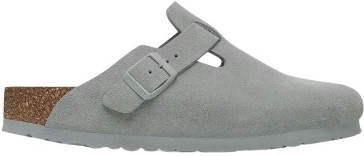 Birkenstock Boston Suède Slippers – Narrow Fit – Unisex Pure Sage