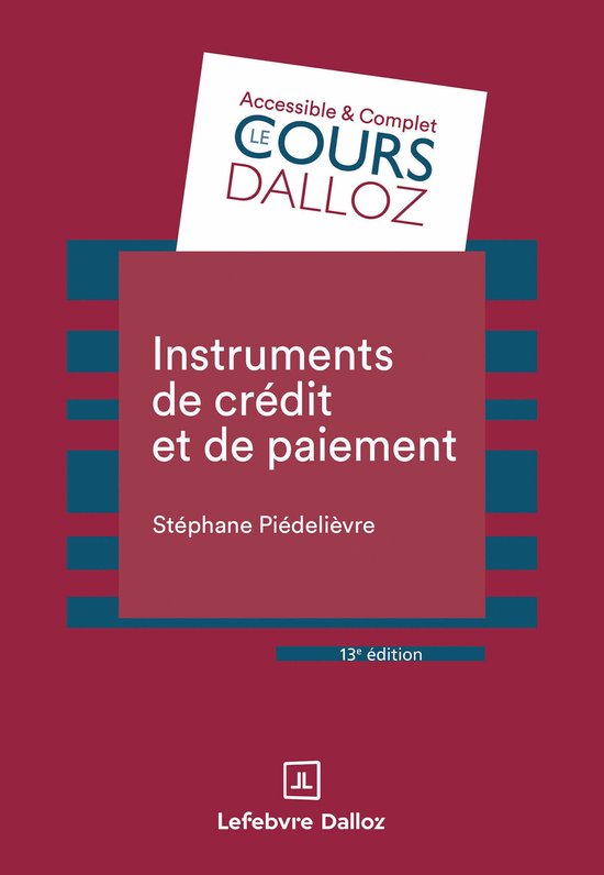 Cours - Instruments de crédit et de paiement 13ed - cover