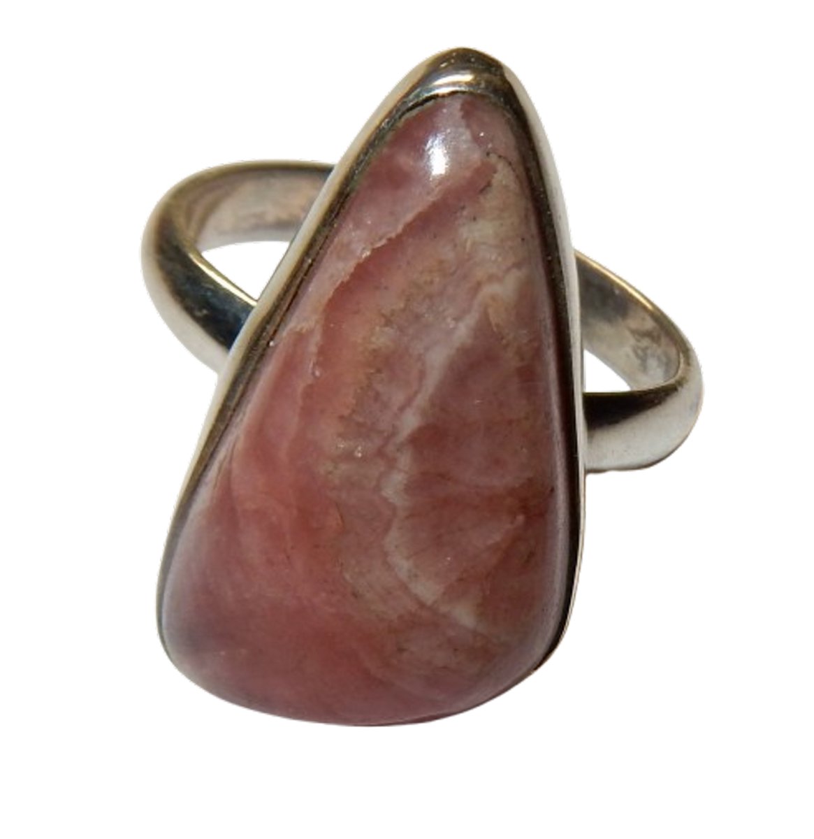 Zilveren Rhodochrosiet Ring Mt. 18