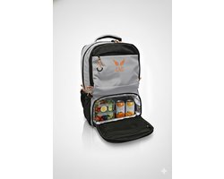 Laptop Rugzak 17 inch - Waterdichte Rugzak met Lunchvak voor Dames, Heren, Jongens & Meisjes \ Grijs