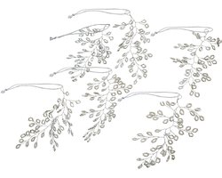 LOBERON Ornament set van 6 Alruna zilverkleurig
