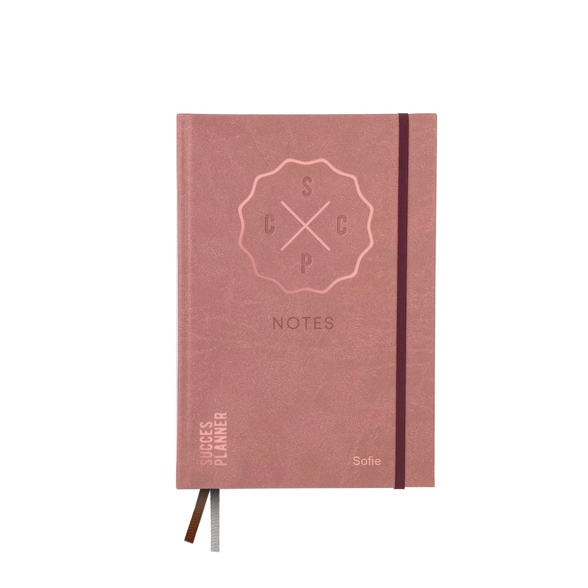 SuccesPlanner Notes - Notitieboek - Bulletjournal - Kladblokje - met puntjes/dots -paginanummers - dikker papier - Oudroze
