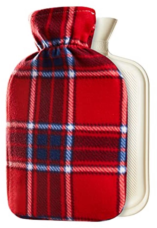 Bouillotte 2000ml Avec Couvercle Tricoté - Chaleur Douce Pour Enfants Et Adultes (Avocat)