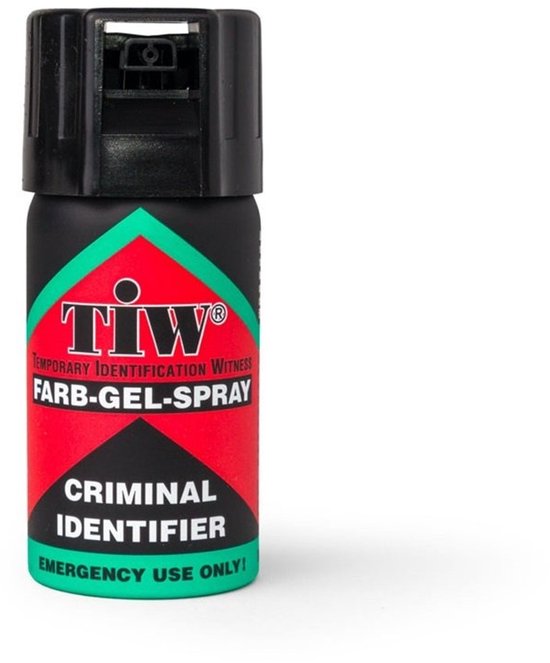 KH - TIW Security indentificatie spray - 40 ml - veiligheids kleur spray - zelfverdedigingsspray - smurfenspray - dader markering - alternatief voor pepperspray