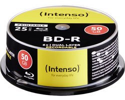 Intenso 5101124 Blu-ray BD-R DL disc 50 GB 25 stuk(s) Spindel Bedrukbaar