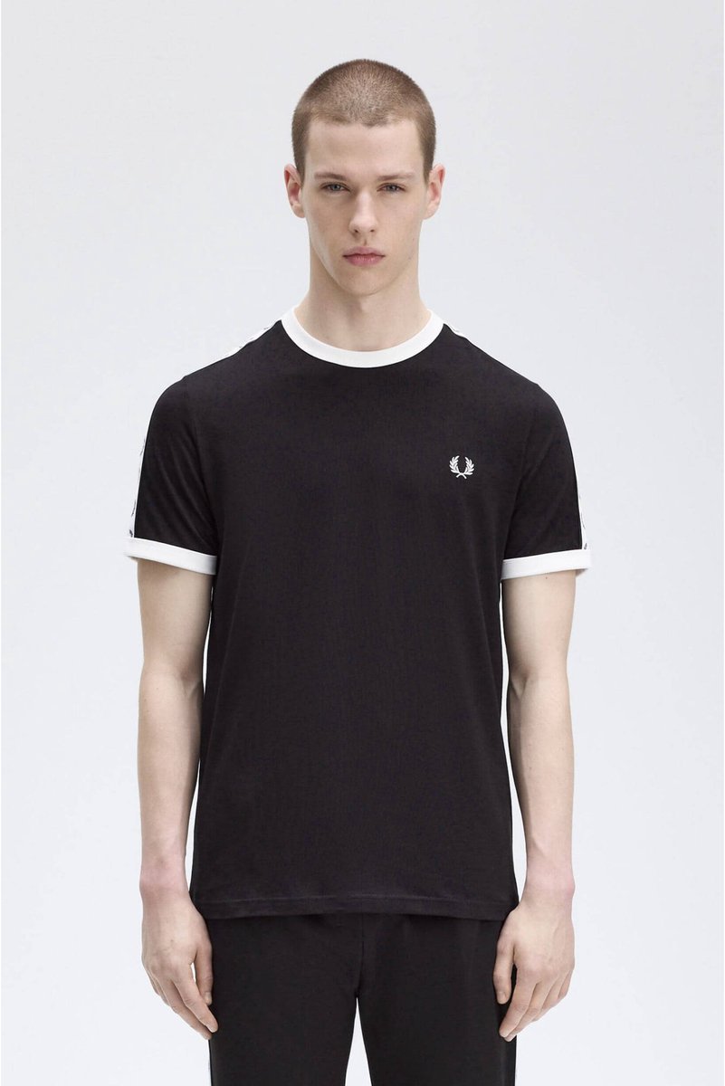 Fred Perry Taped Ringer T-Shirt Rood