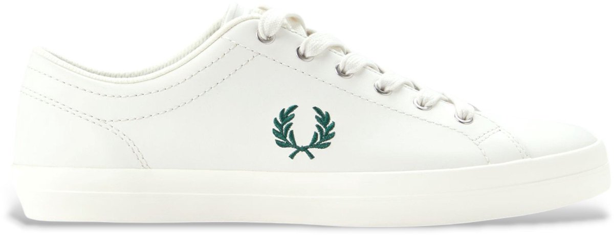 Fred Perry Leren sneakers Baseline Wit