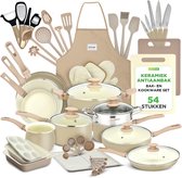 Poêle à Crêpes Antiadhésive NutriChef 30 Cm - Aluminium Anodisé Dur, Compatible Tous Feux, Lavable Lave-Vaisselle