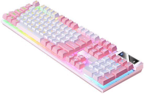 NAXSIR Mechanische Gaming Toetsenbord - RGB Verlichting - Zwevende Toetsen - Bedraad USB Toetsenbord voor Gamen en Kantoor