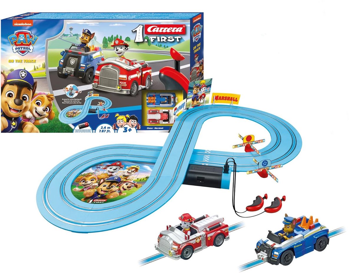 Bol.com Carrera FIRST Racebaan - PAW PATROL Speelgoed - On the Track - 2,4 m - 10 onderdelen aanbieding