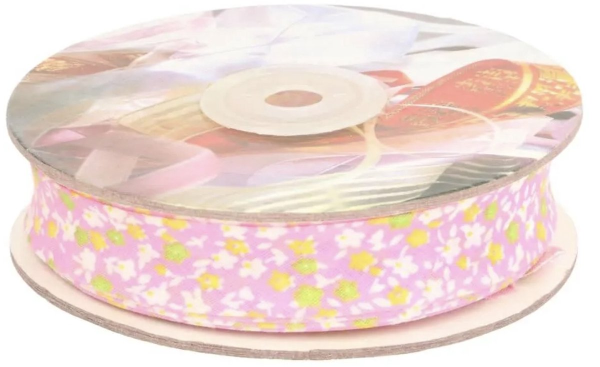 Biasband 20mm bloemetjes - 20m