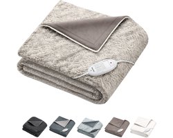 Beurer HD 75 Nordic Taupe Fleece Warmtedeken – Elektrische Deken 1 Persoons – 180x130 cm – Fleece Warmtedeken – Elektrische Bovendeken – 6 Warmtestanden – Machinewasbaar – 5 Jaar Garantie: exclusief bij Bol.com