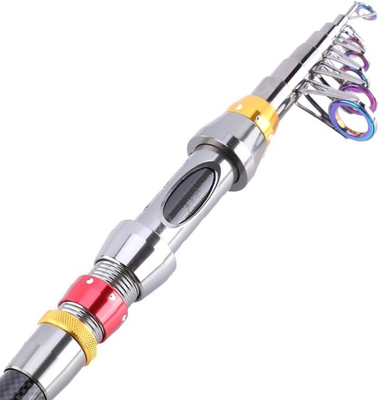 OmGoods - Dailygoody - Telescopische hengel - Carbon hengel - Lichtgewicht en duurzaam - 2,1/2,7/3,0/3,6 m - Voor zout en zoetwater - Ideaal voor vissers en op ... van Omgoods — afbeelding 2