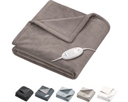 Beurer HD 75 Cosy Taupe Fleece Warmtedeken – Elektrische Deken 1 Persoons – 180x130 cm – Fleece Warmtedeken – Elektrische Bovendeken – 6 Warmtestanden – Machinewasbaar – 5 Jaar Garantie: exclusief bij Bol.com