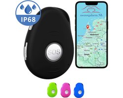 Uw Zorgalarm - Alarmknop Voor Ouderen - Senioren Alarm - GPS - Personenalarmering - Zwart