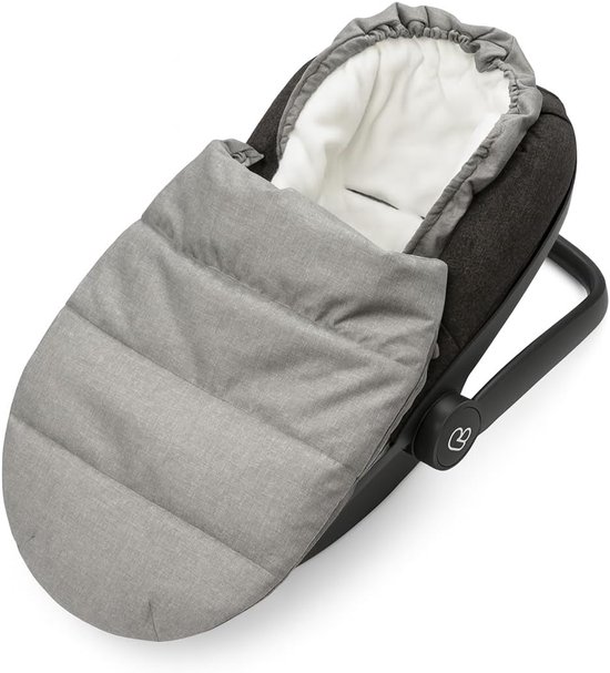 Wintervoetenzak babyschaal winter babyvoetenzak warm, inslagdeken baby voetenzak slaapzak kinderwagen bed wieg het hele jaar door (waterdicht grijs) — afbeelding 2