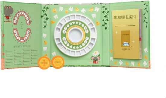Toothwonders - My Tooth Booklet Toothmouse - English - The Booklet Consists A Handy Holder With Rotating Compartments Where Each Tooth Has Its Own Place - Magnetic Closure To Close The Booklet - Perfect As A Gift! van Merkloos — afbeelding 5