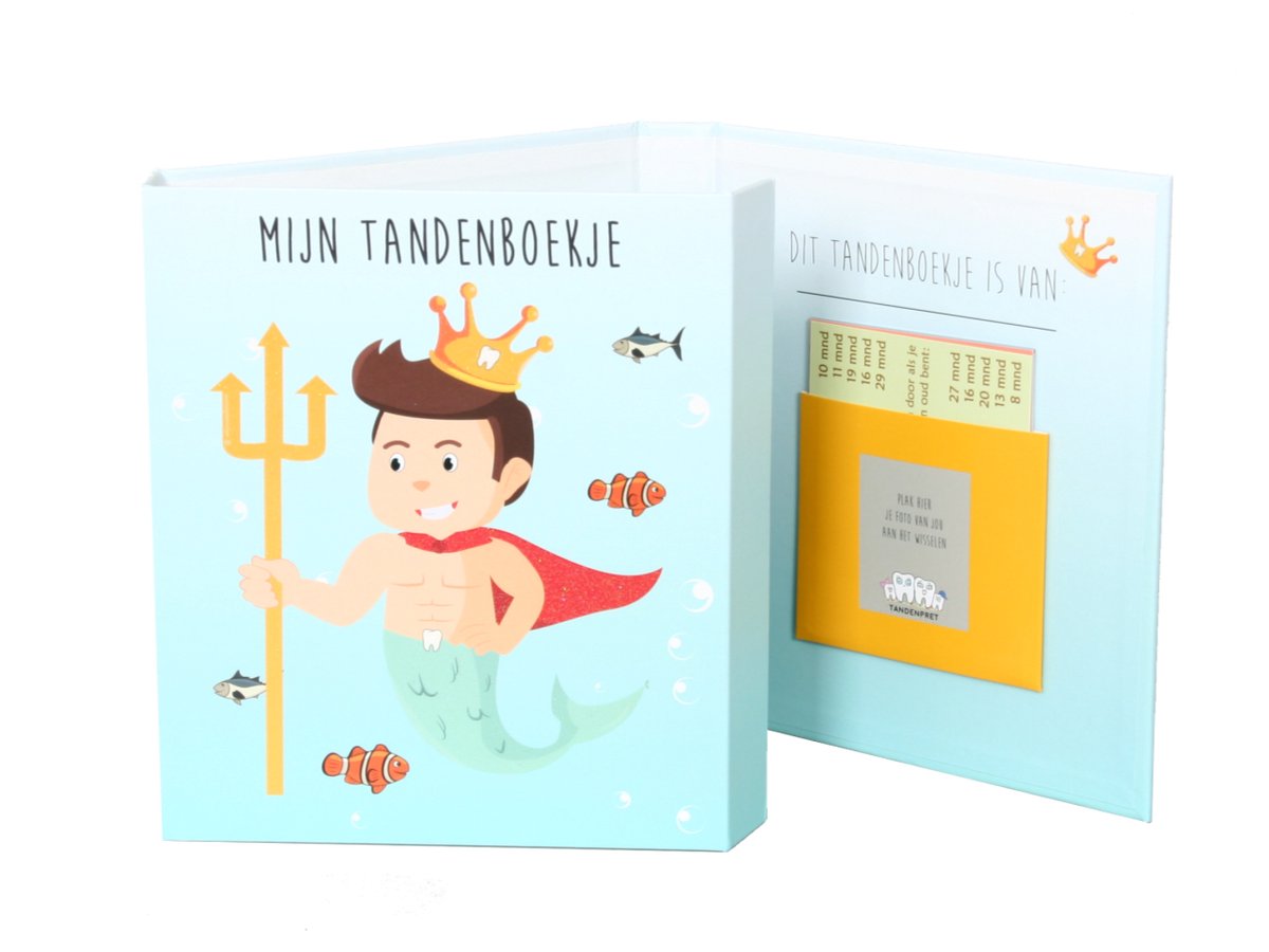 Toothwonders - Tandenboekje Neptunes - Handige tandjeshouder met magnetische sluiting