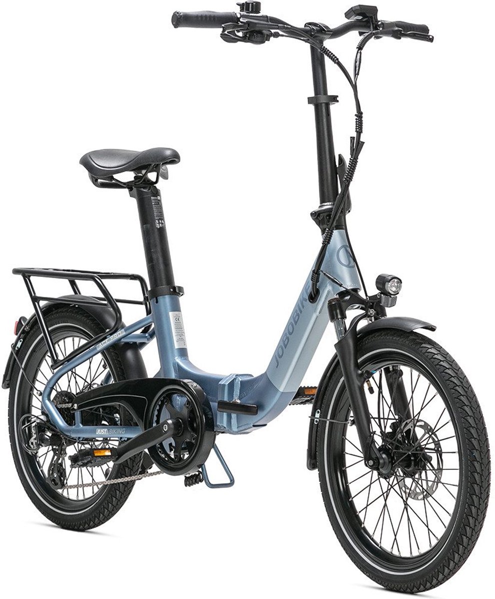 Elektrische Fiets JOBOBIKE ACE Pro - Elektrische Vouwfiets - tot 110 km Actieradius -360Wh Zitbuisaccu - 22kg Lichtgewicht - 20 inch Wielen - Shimano 7 Versnellingen - 250W Achterwielmotor - Hydraulische Schijfremmen - Blauw - Elektrische - €1.099,00