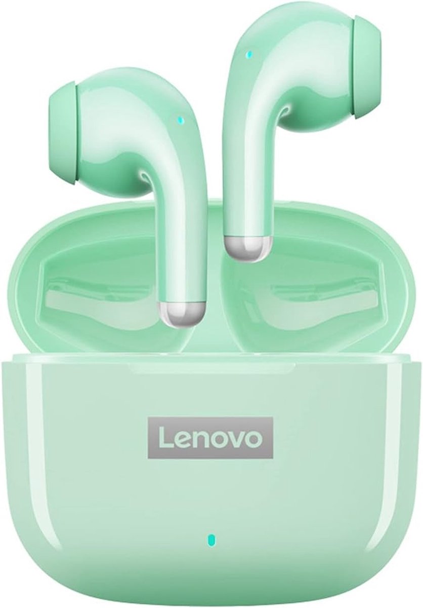 Lenovo Livepods LP40 Pro Wireless Bluetooth 5.1 Earbuds - Volledig Draadloos In-Ear Oortjes - Waterproof IPX-5 - Siliconen Oordopjes - Universeel Apple/Samsung/Android/iPhone - Groen
