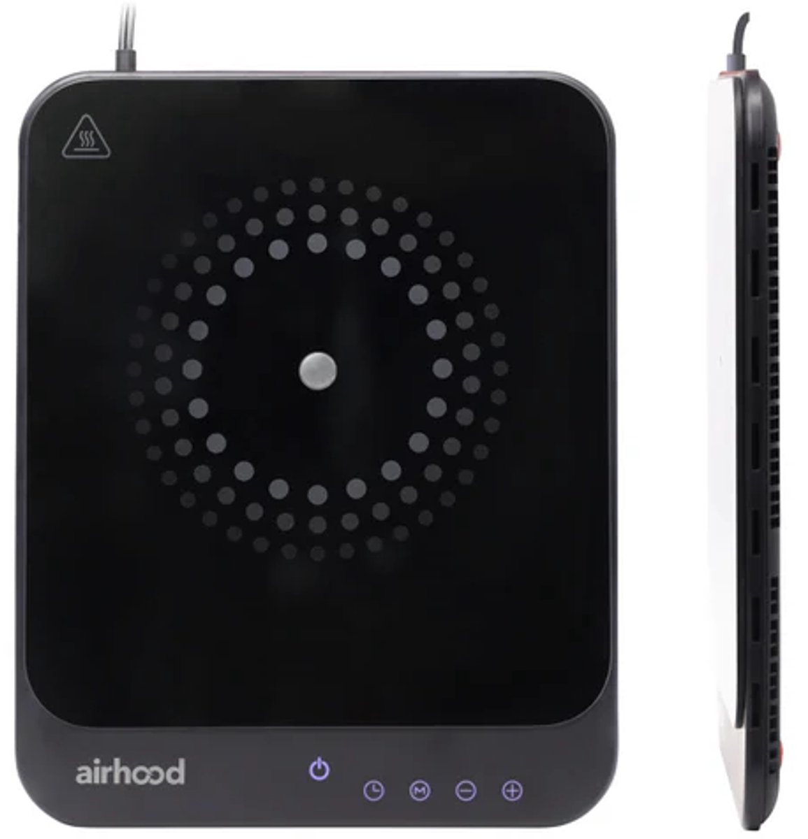 AirHood Draagbare Superdunne Inductiekookplaat | 2000 Watt | 1 kookzone | 10 standen | temperatuur instelling | | Timer | Zwart