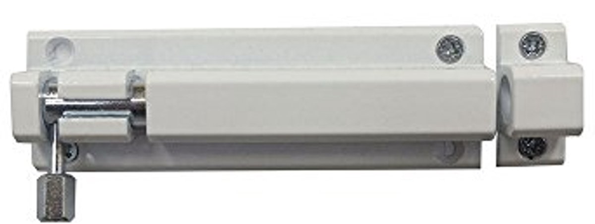 Deurgrendel Veiligheidsgrendel met Bevestigde Lus - 80 mm Wit