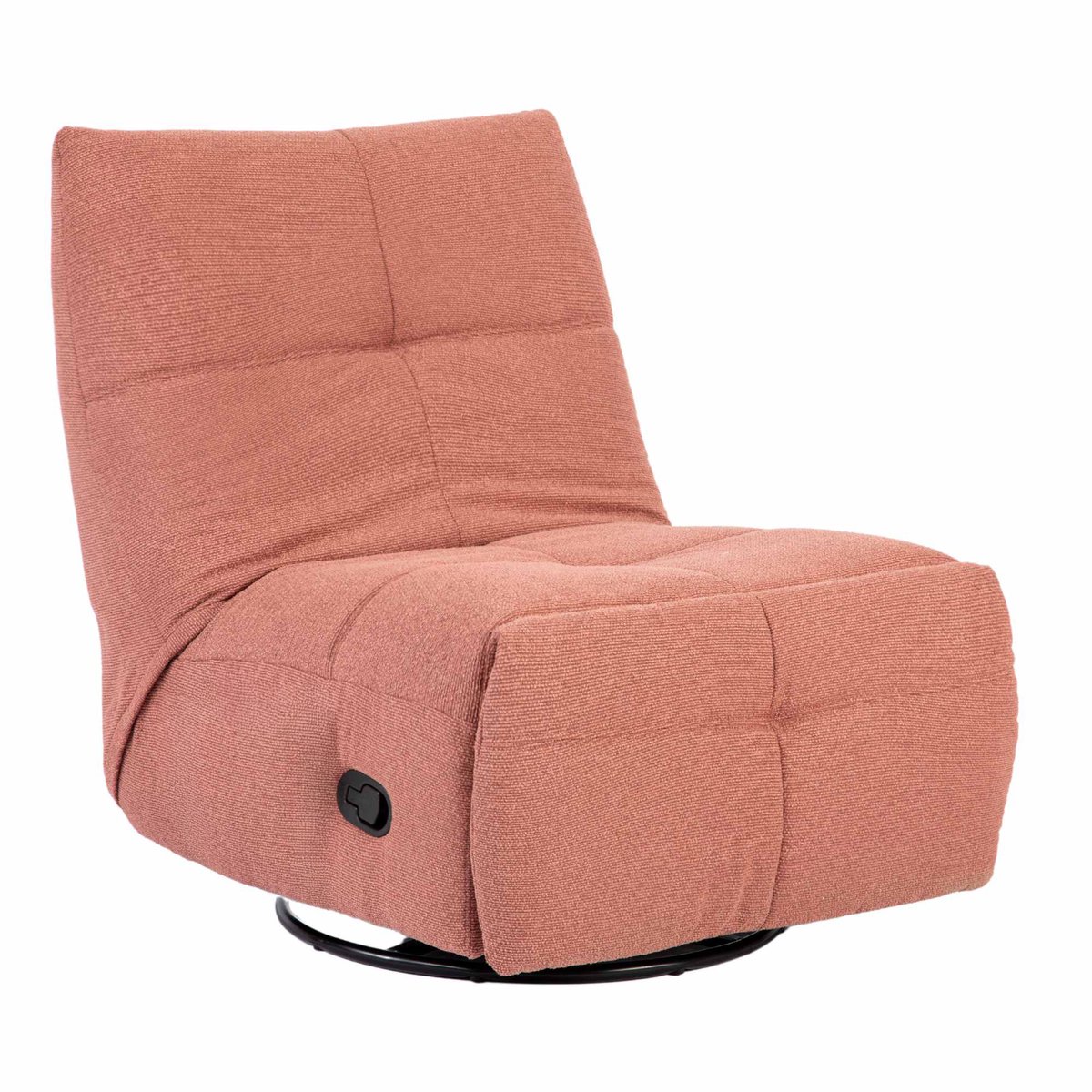 Starfurn Relaxfauteuil Lazy - Roze Stof - Draaibaar & Relaxfunctie - 78x150x90 cm