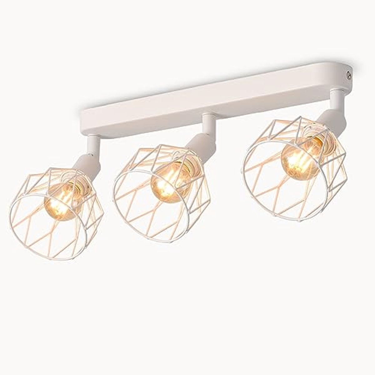 Verstelbare Plafondspot met 3 LED-lampen E14 - Vintage Kroonluchter voor Slaapkamer en Woo
