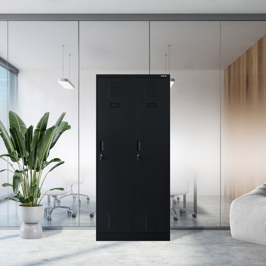 JAN NOWAK - Armoire métallique KACPER - Armoire à 4 compartiments - Zwart