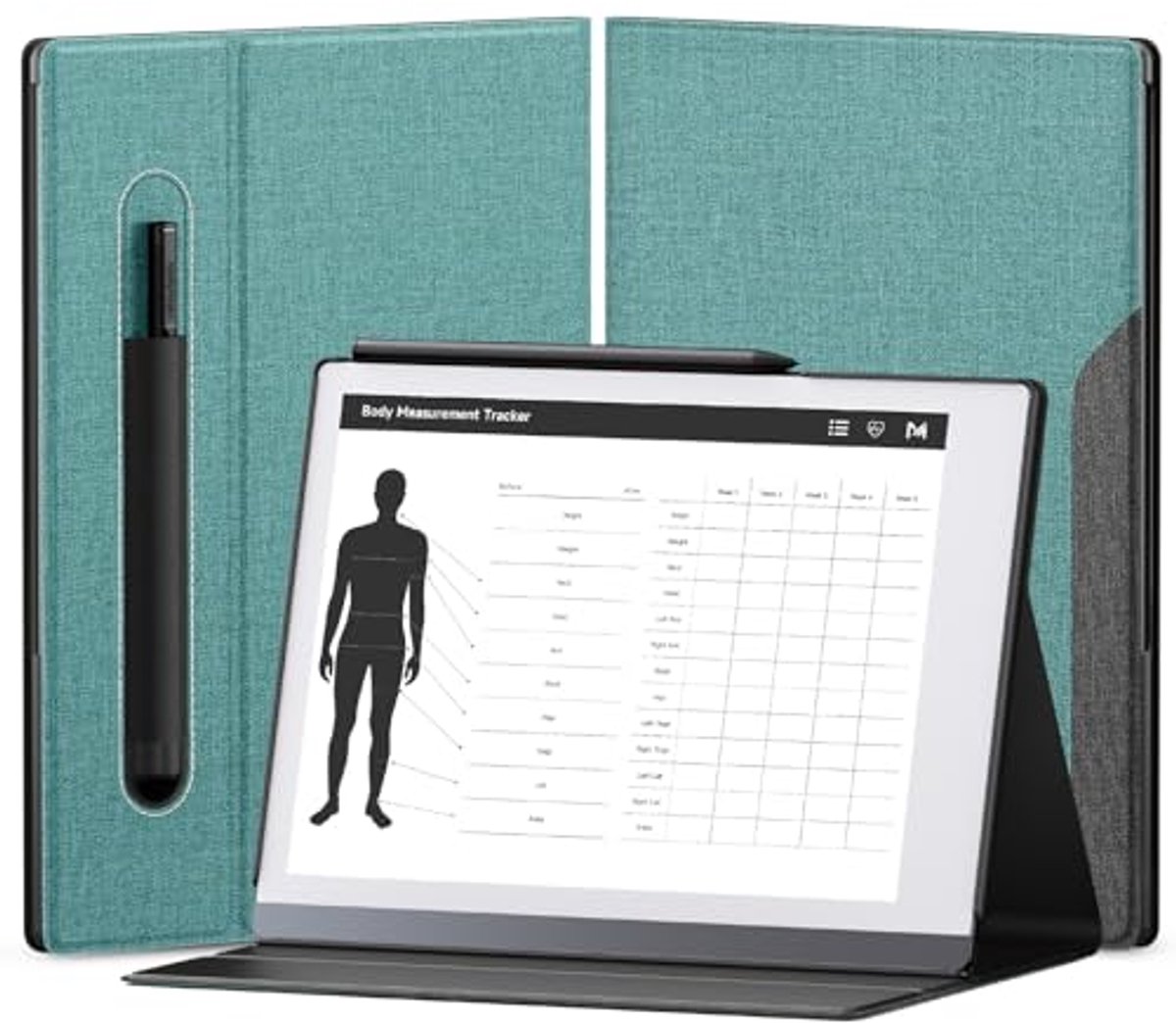 Folio Case voor 10.3 inch tablet - Slimme Hoes met Pennenzak en Opvouwbare Stand